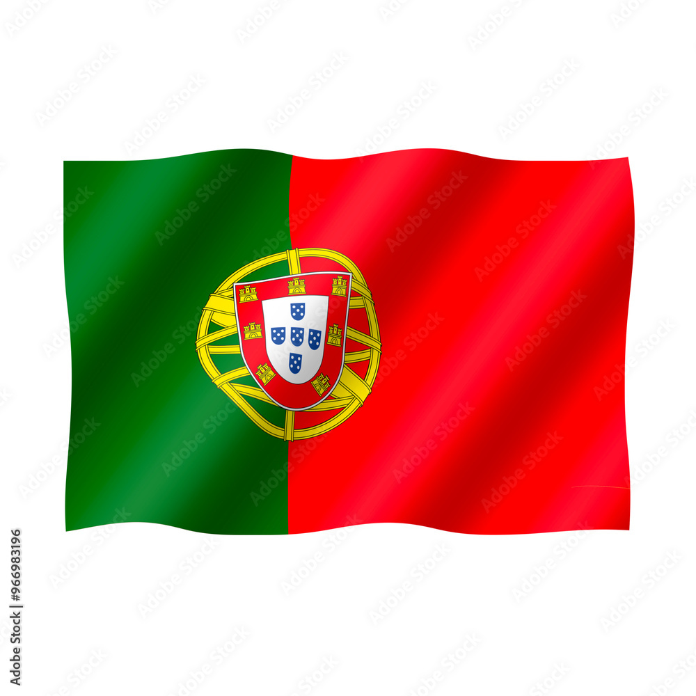 Obraz premium The Portugal flag flies beautifully
