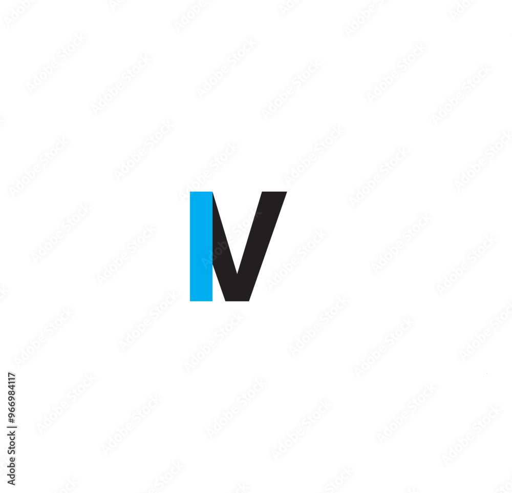 Vector logo of V initial letter design in blue and black style. Can be used as Logo, Brands,Mascot. Vector logo of V initial letter design in blue and black style. Can be used as Logo, Brands,Mascot.