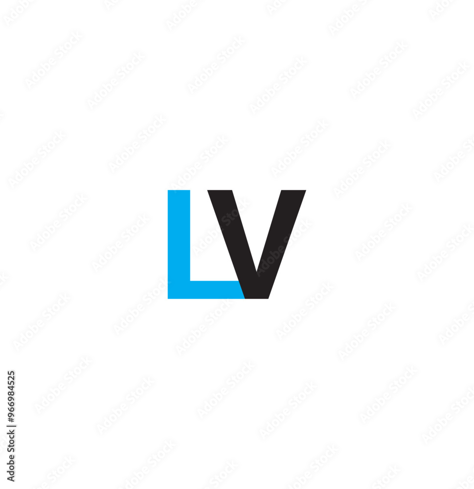 Vector logo of V initial letter design in blue and black style. Can be used as Logo, Brands,Mascot. Vector logo of V initial letter design in blue and black style. Can be used as Logo, Brands,Mascot.