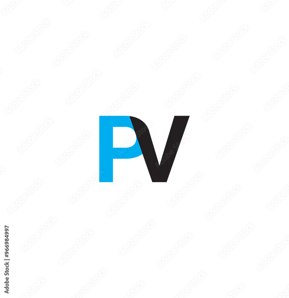 Vector logo of V initial letter design in blue and black style. Can be used as Logo, Brands,Mascot. Vector logo of V initial letter design in blue and black style. Can be used as Logo, Brands,Mascot.