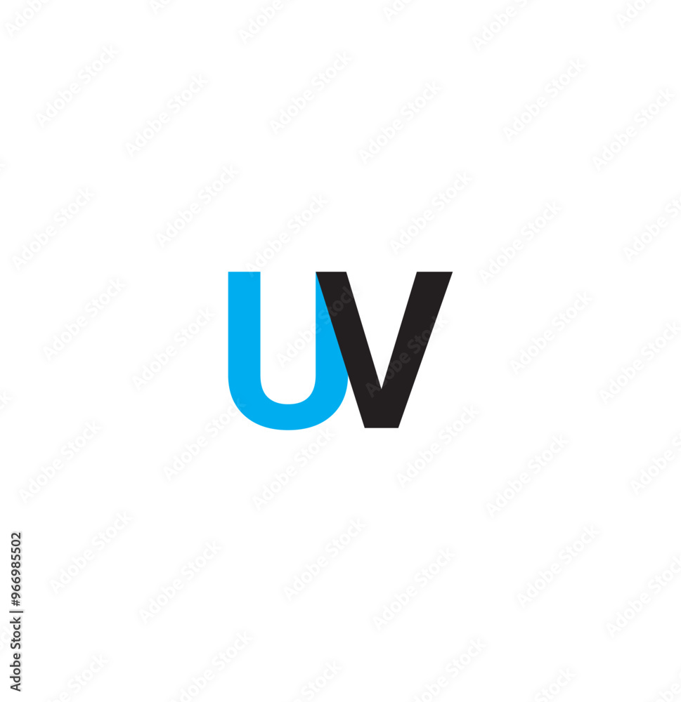 Vector logo of V initial letter design in blue and black style. Can be used as Logo, Brands,Mascot. Vector logo of V initial letter design in blue and black style. Can be used as Logo, Brands,Mascot.