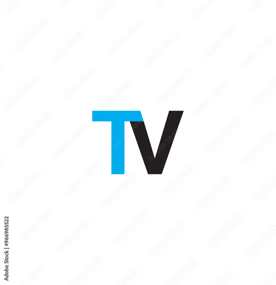 Vector logo of V initial letter design in blue and black style. Can be used as Logo, Brands,Mascot. Vector logo of V initial letter design in blue and black style. Can be used as Logo, Brands,Mascot.
