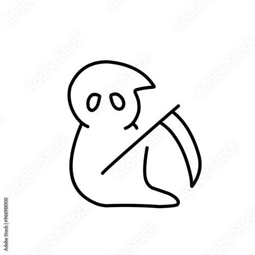 funeral icons. line vector