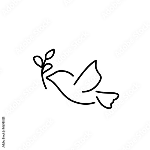 funeral icons. line vector