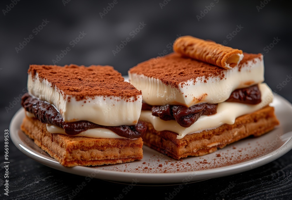 cake with chocolate and nuts
