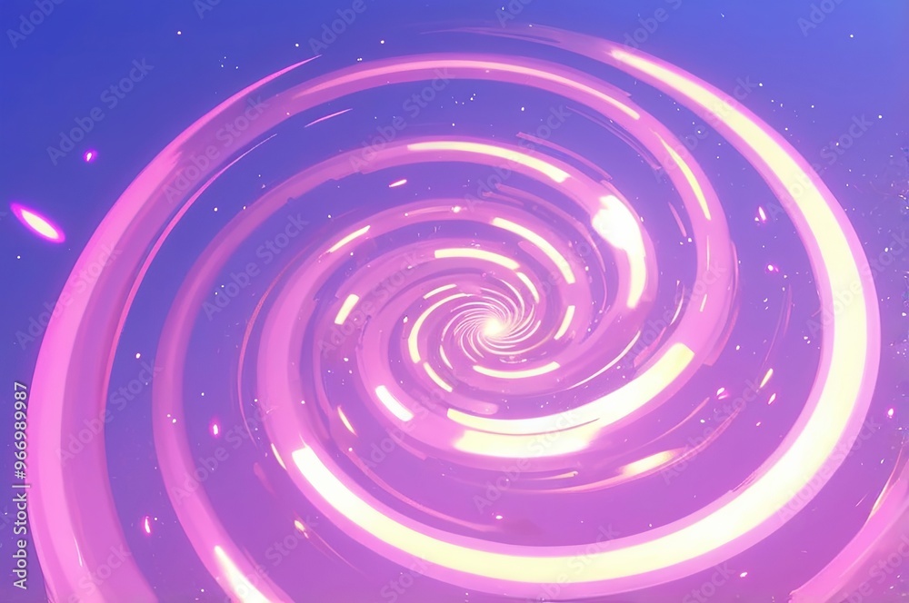 Neon Cosmic Vortex Surrounded by Nebula, Stars. Made with generative AI technology Neon Cosmic Vortex Surrounded by Nebula, Stars. Made with generative AI technology