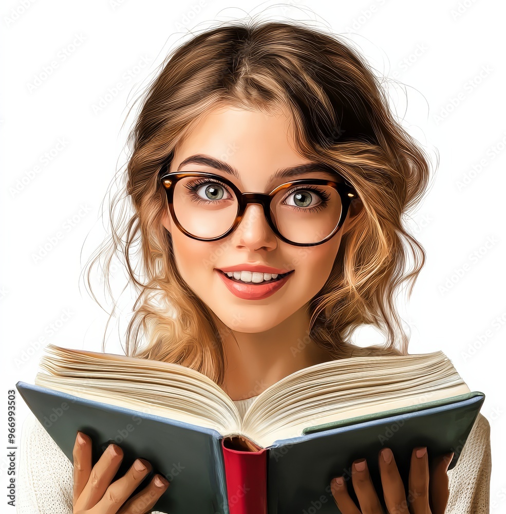 PNG image of an adult using reading glasses. PNG image of an adult using reading glasses.
