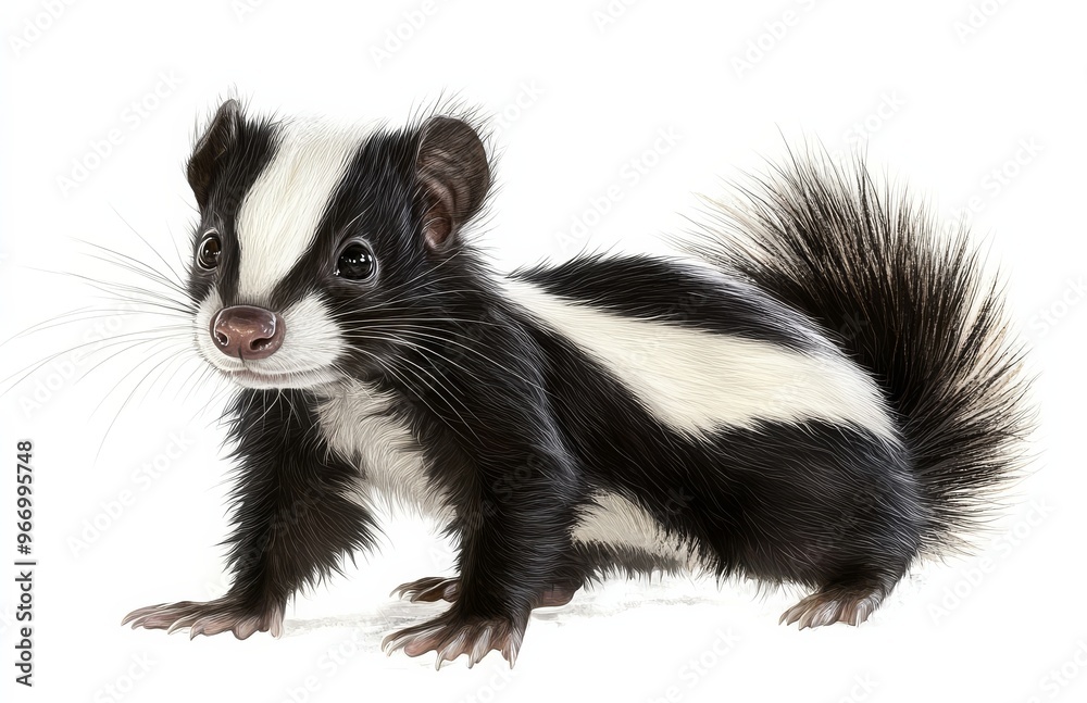 PNG image of a skunk, showcasing a wildlife mammal. PNG image of a skunk, showcasing a wildlife mammal.