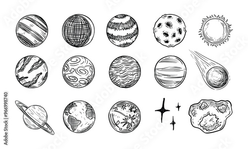 space handdrawn collection