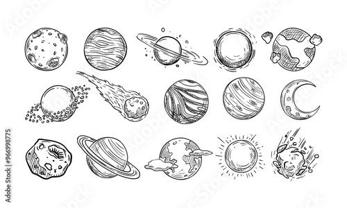 space object handdrawn collection