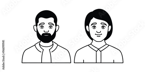 Vector Avatar Icons - Diverse Human Faces Collection