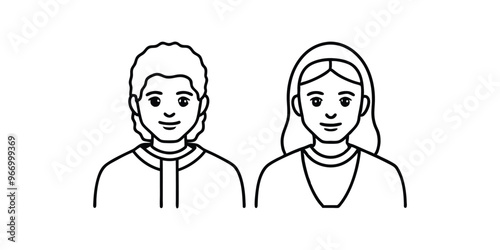 Vector Avatar Icons - Diverse Human Faces Collection