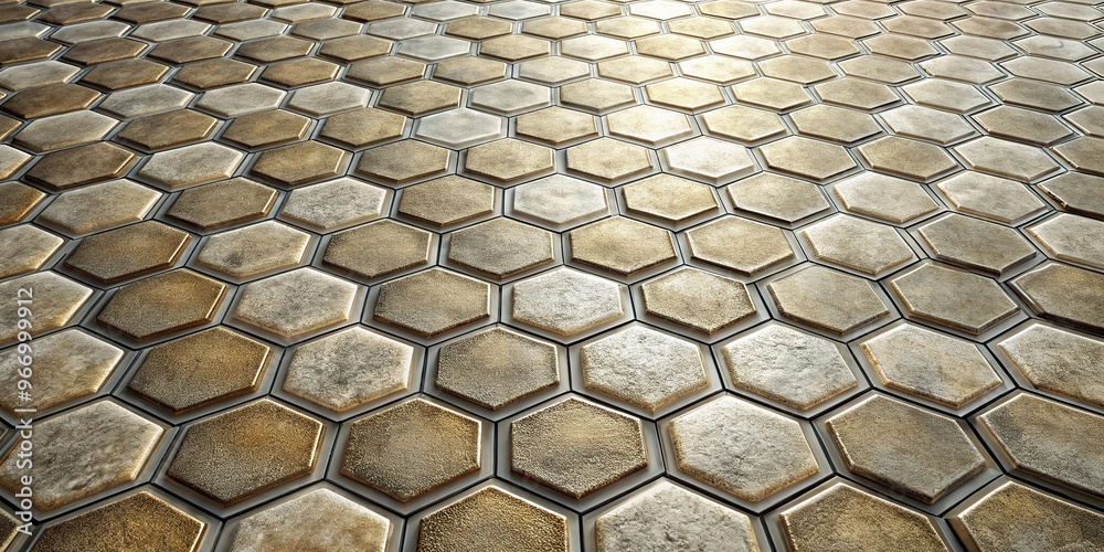 Textured hexagon patterned tile background floor or wall Textured hexagon patterned tile background floor or wall
