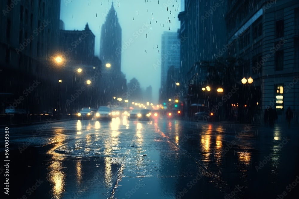 Cityscape captured during a rainy day. Cityscape captured during a rainy day.