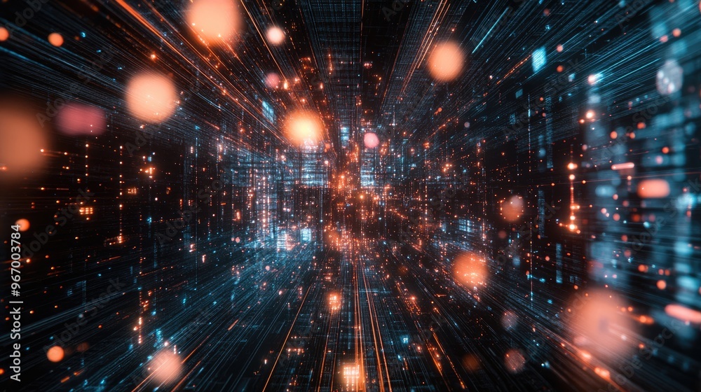 Conceptual Art Representing Data Management and Information Conceptual Art Representing Data Management and Information