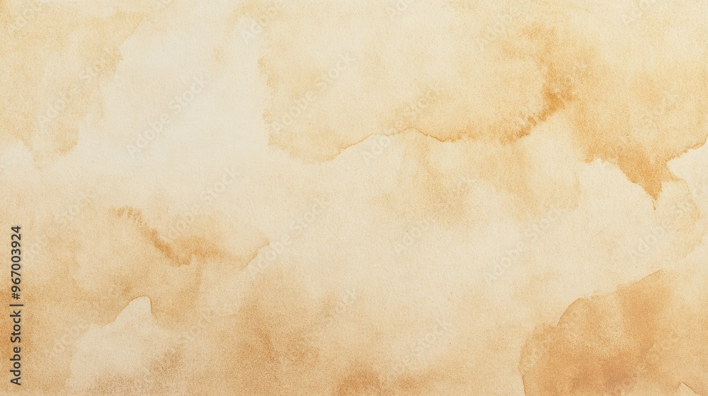 Fototapeta premium Old beige watercolor paper texture background