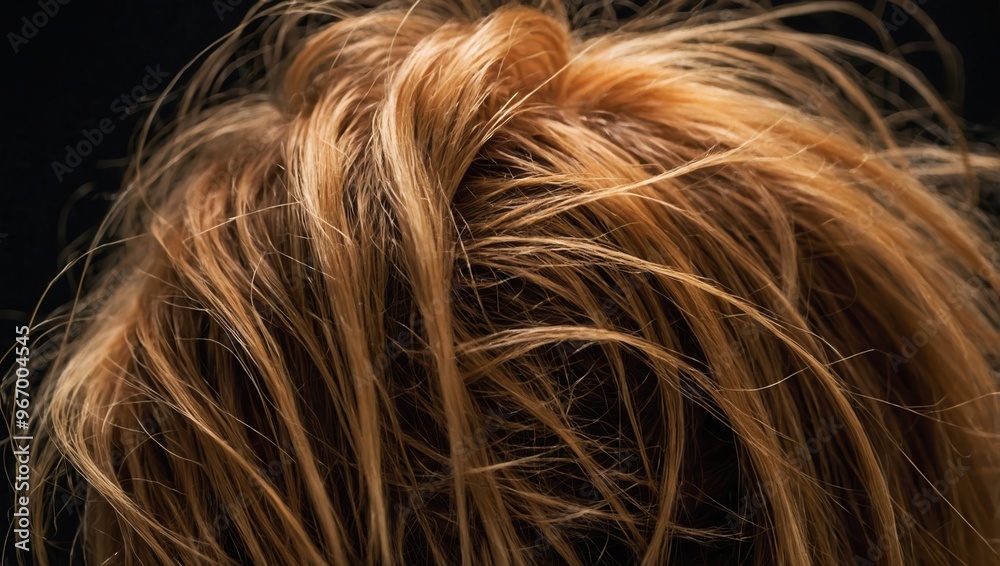 Naklejka premium A close up of a person's hair with a lot of volume and texture