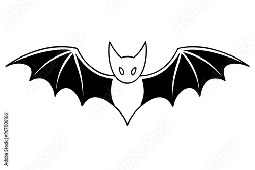 Bat silhouette vector illustration photo