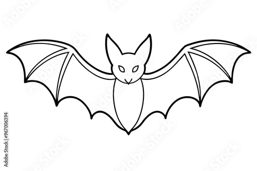 Bat silhouette vector illustration photo