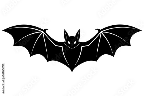 Bat silhouette vector illustration photo