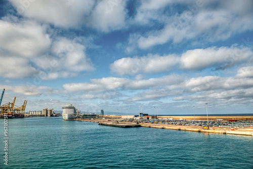 Entrance to the port of Barcelona, ​​Spain photo