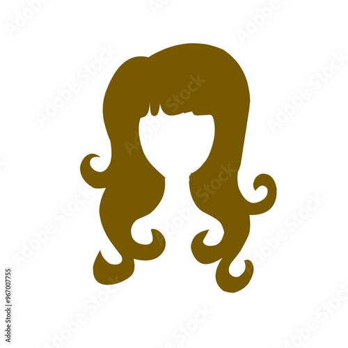 Woman hairstyle wigs vector