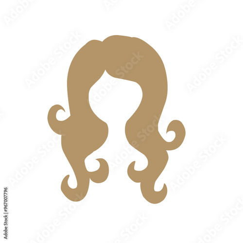 Woman hairstyle wigs vector