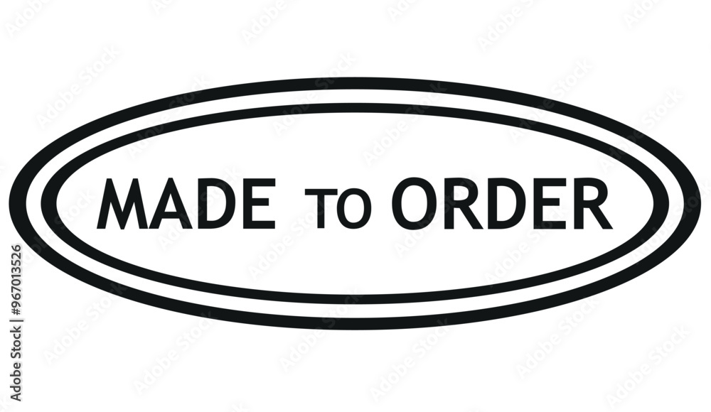 Made to order sing or stamp on white background. vector illustration. Made to order sing or stamp on white background. vector illustration.