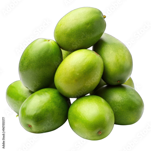 Wallpaper Mural Pile of green mango isolated on transparent background Torontodigital.ca