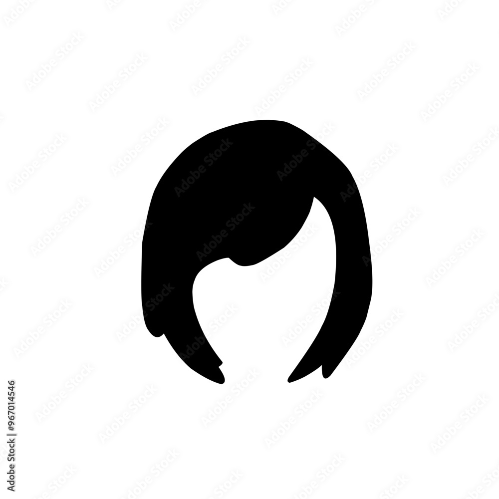 Wig icons set flat vector Wig icons set flat vector