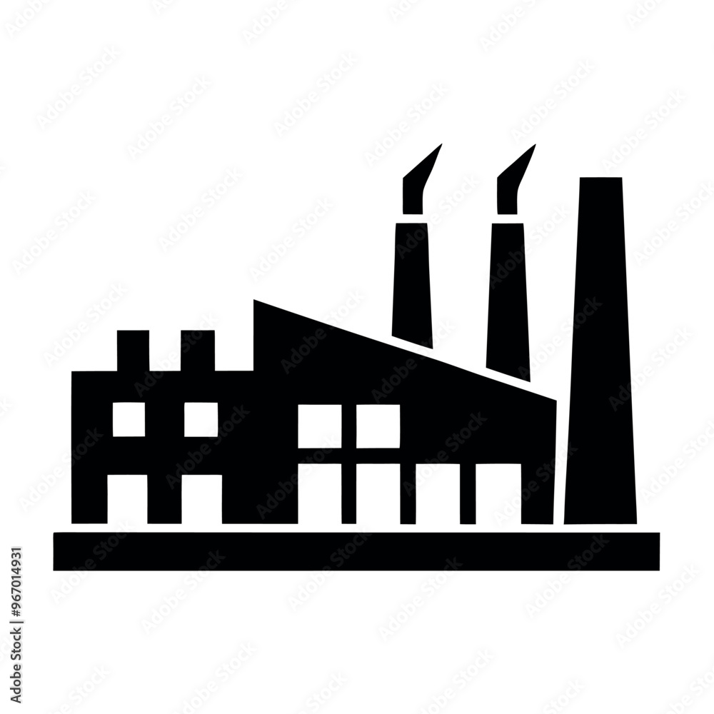 Obraz premium Factory icon vector art illlustraton