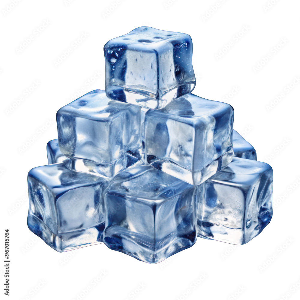 Pile of Ice Cubes isolated on transparent background Pile of Ice Cubes isolated on transparent background