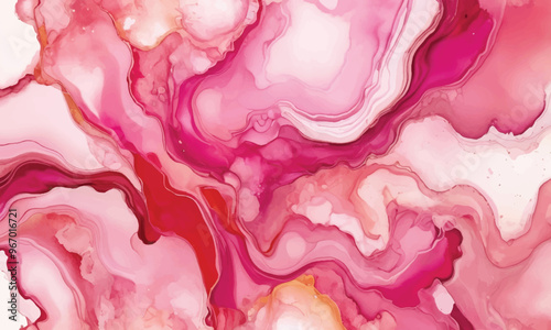 Soft Pink alcohol ink background abstract fluid art painting