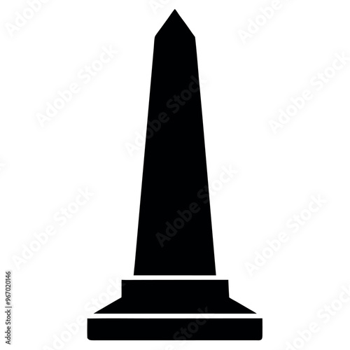 Obelisk icon vector art illustration