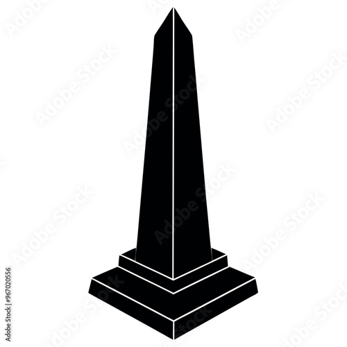 Obelisk icon vector art illustration