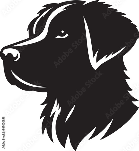 dog head silhouette vector art