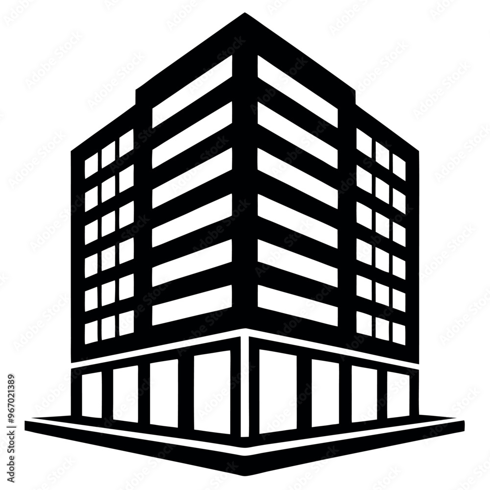 Office Block icon vector art illustration Office Block icon vector art illustration