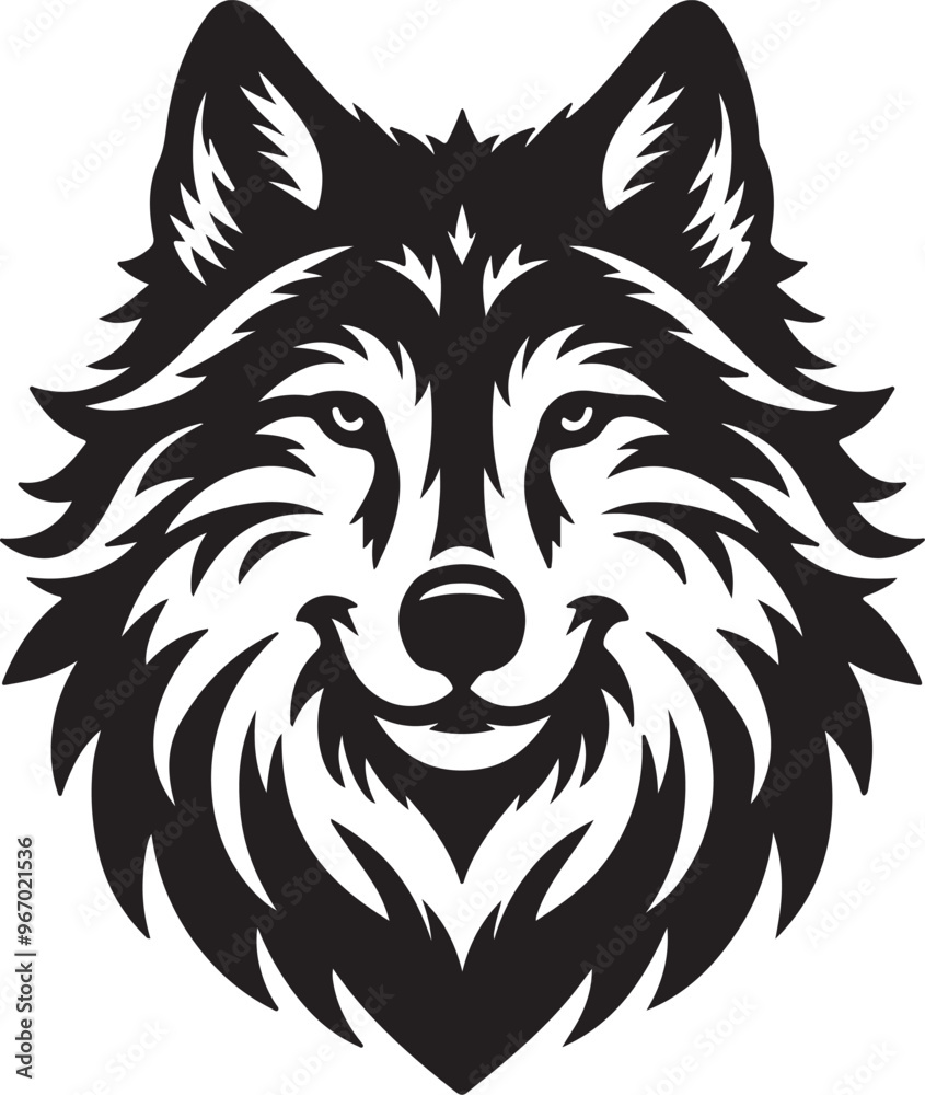 Wolf head silhouette vector art Wolf head silhouette vector art