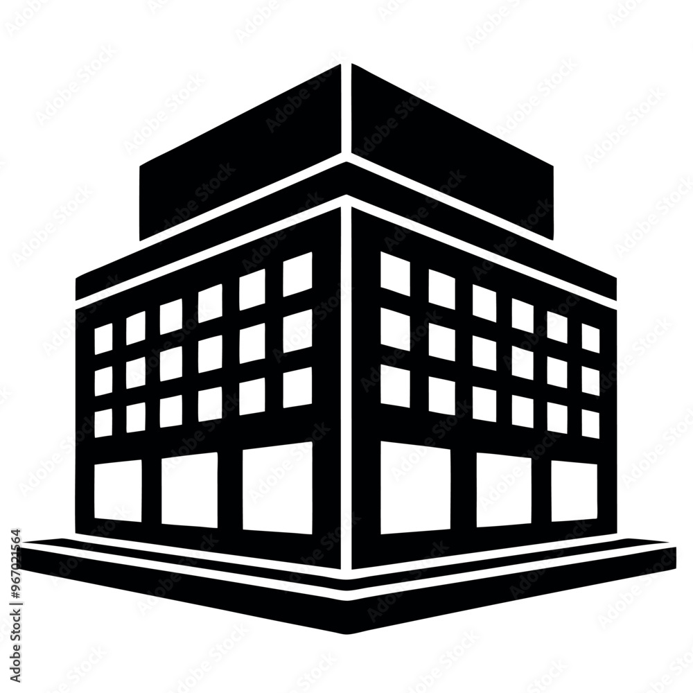 Office Block icon vector art illustration Office Block icon vector art illustration