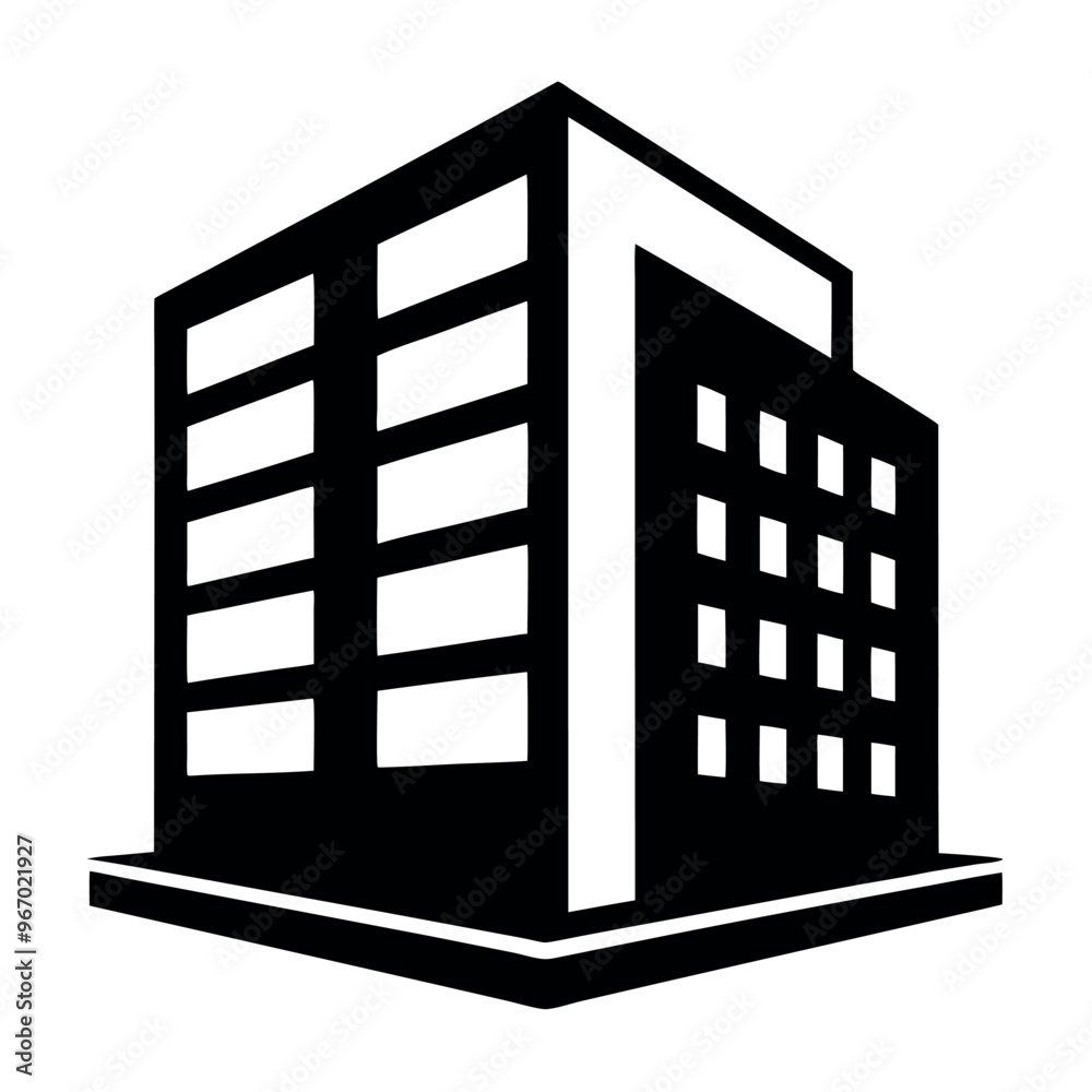 Office Block icon vector art illustration Office Block icon vector art illustration