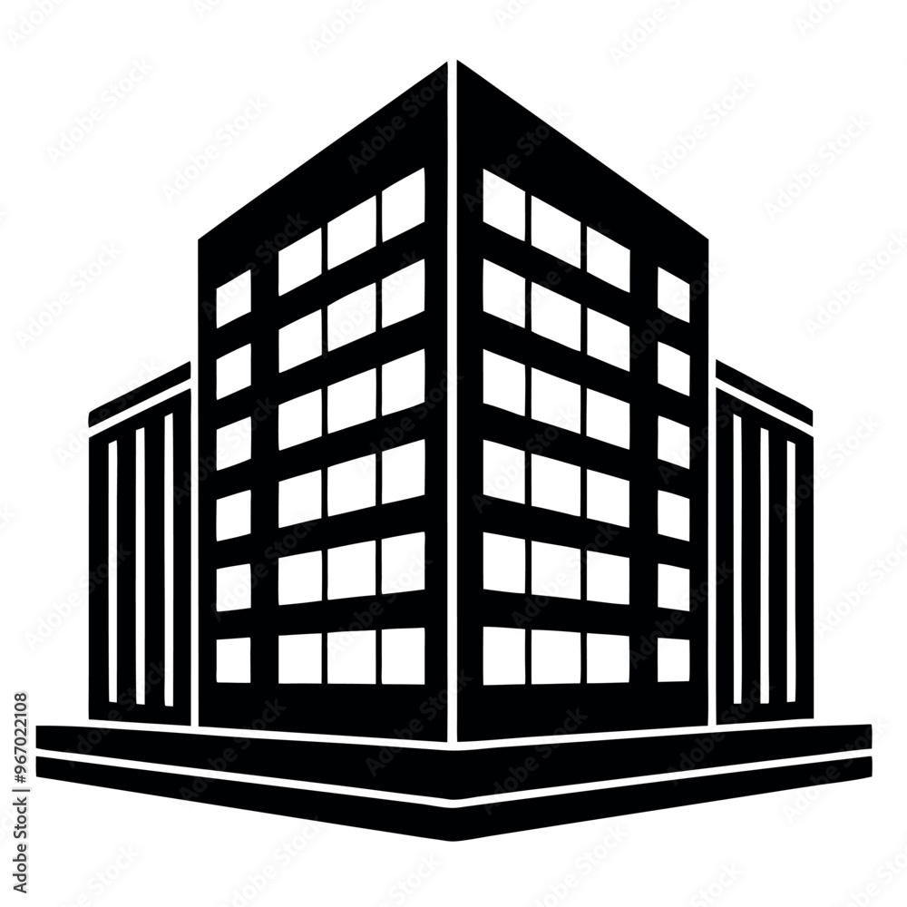 Office Block icon vector art illustration Office Block icon vector art illustration