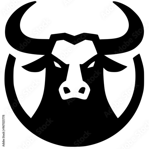 Bull sport logo silhouette