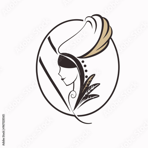 Vector illustration of logo variant for cosmetic services, products