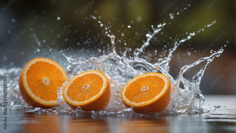 juice white water slide ripe splash background fruit orange Fresh half orange. juice white water slide ripe splash background fruit orange Fresh half orange.