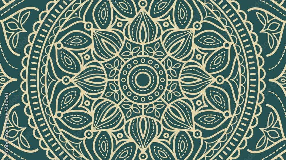 abstract mandala background circle arabic frame floral vintage decoration