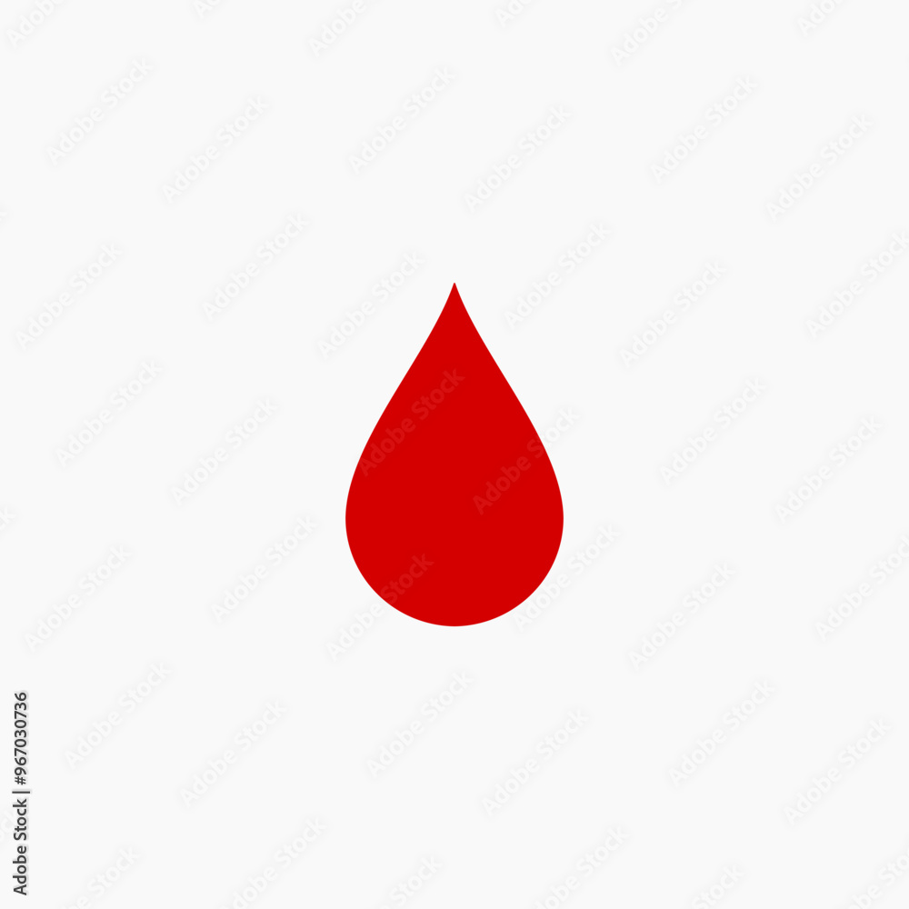 Red blood drop icon isolated on white background. Red blood drop icon isolated on white background.