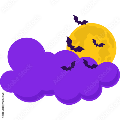 Halloween Moon and Cloud