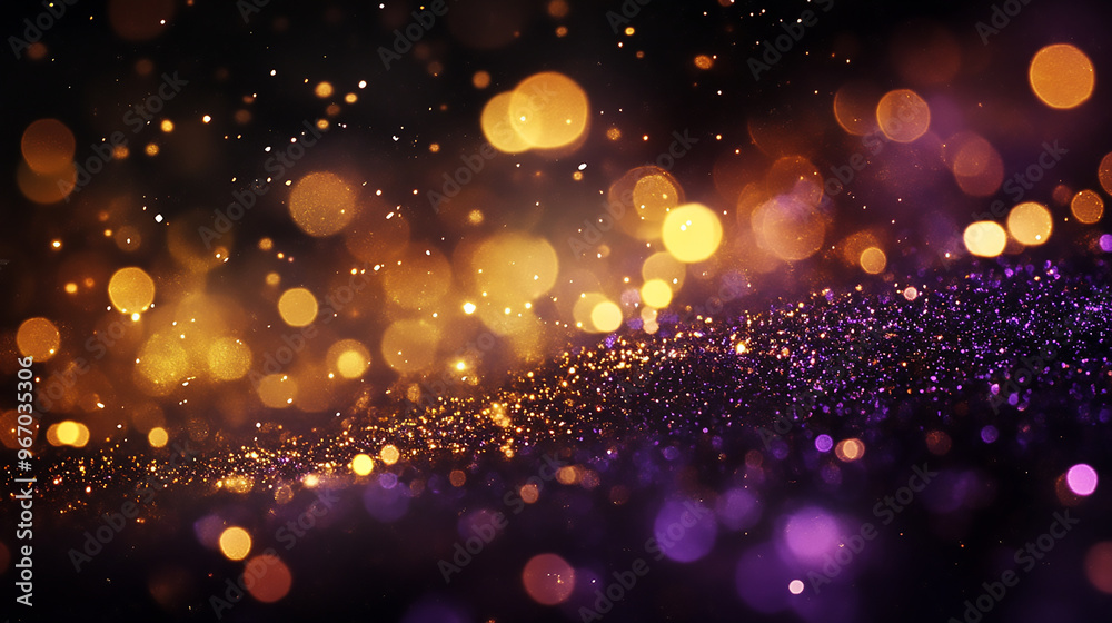 Obraz premium Abstract purple bokeh Christmas background