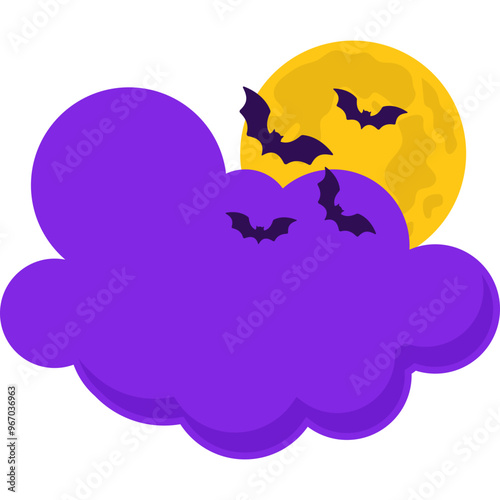 Halloween Moon and Cloud
