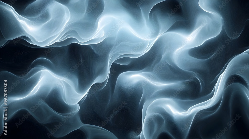 Obraz premium Mesmerizing Monochromatic Plasma Waves of Ethereal Radiant Energy